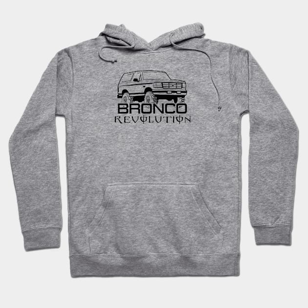 1992-1996 Bronco Revolution - Black Print Hoodie by The OBS Apparel